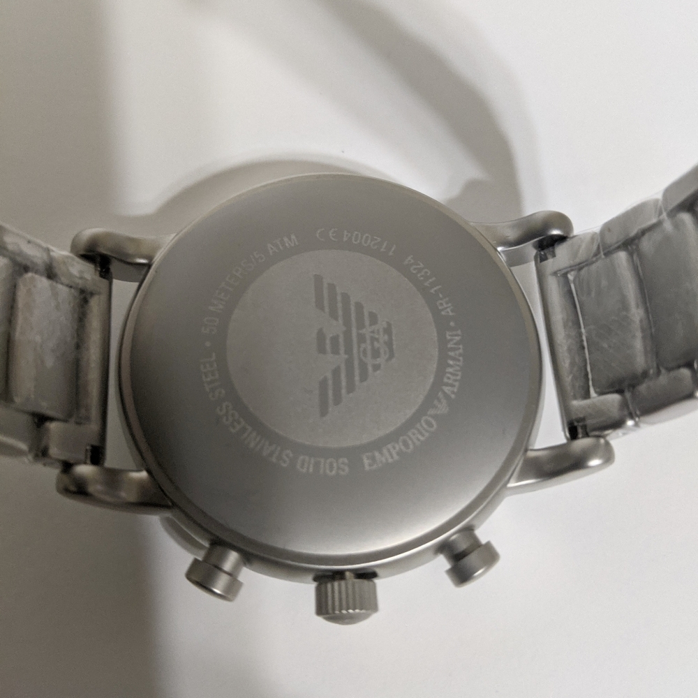 EMPORIO ARMANI CHRONOGRAPH STAINLESS STEEL WATCH - Picture 7 of 11